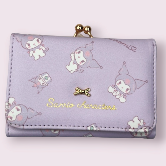 Kuromi Tri-Fold Wallet & Coin Purse