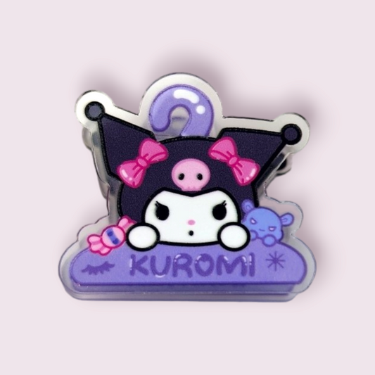 Kuromi Hanger Acrylic Paper Clip