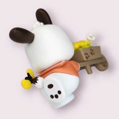 MINISO Pochacco Flower Wheelbarrow Figure