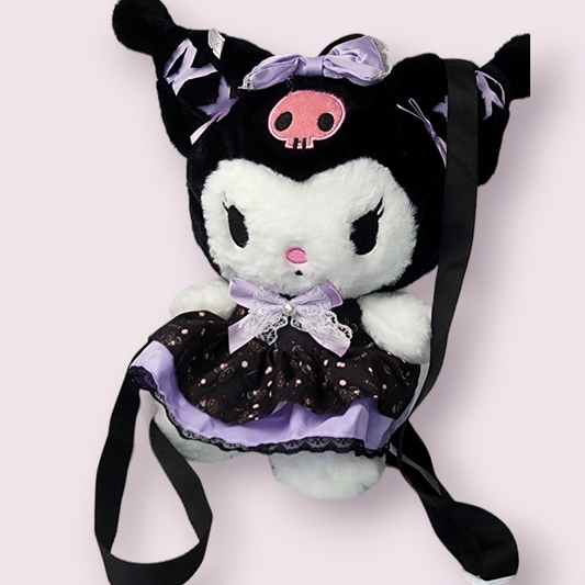 Kuromi Lace Soft Plushie Backpack