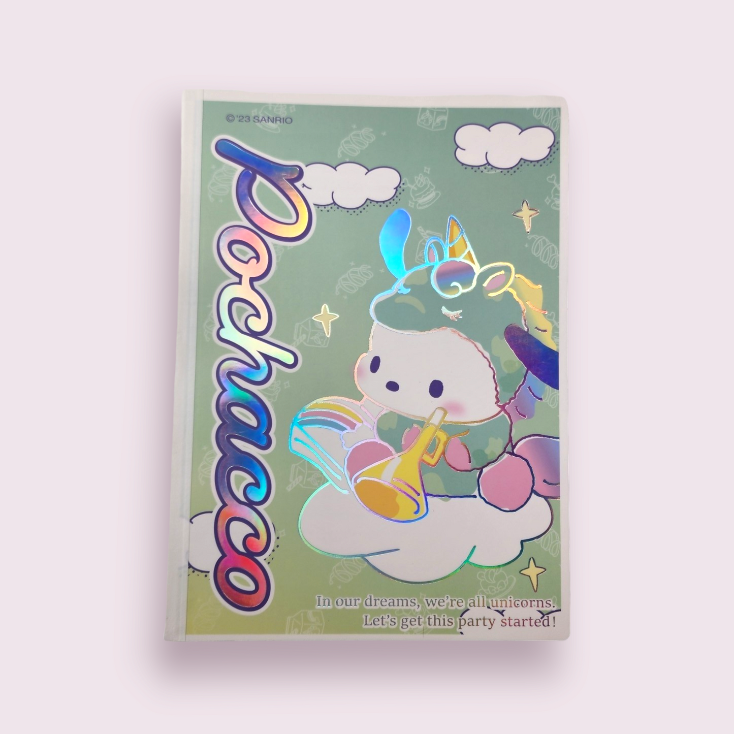 Pochacco B5 Holographic Cover Unicorn Notebook