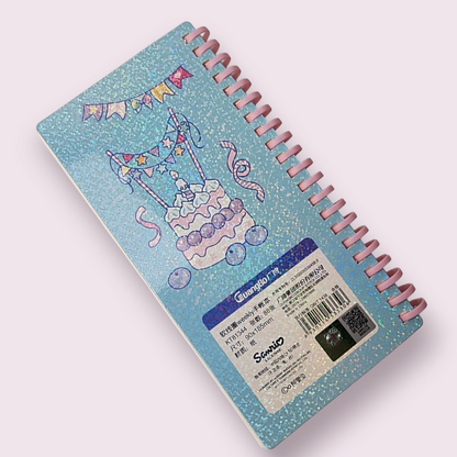 Cinnamoroll Unicorn Grid Soft Spiral Sparkle Notebook and Stickers