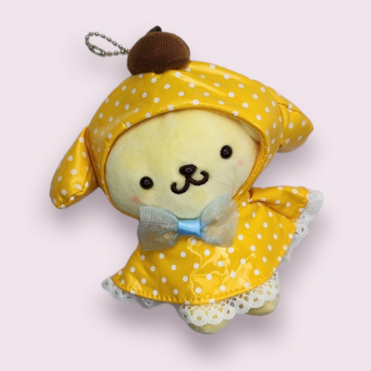 Raincoat Pompompurin Plush Keychain