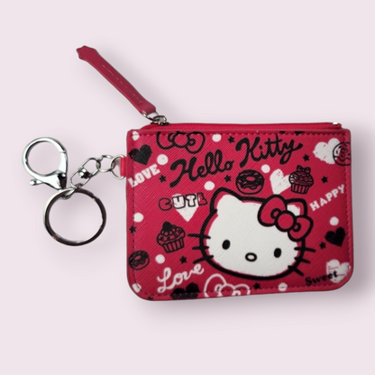 HK Dark Pink Keychain Wallet