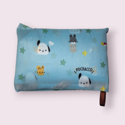 Pochacco Blue Large Reusable Foldable Shopping Bag