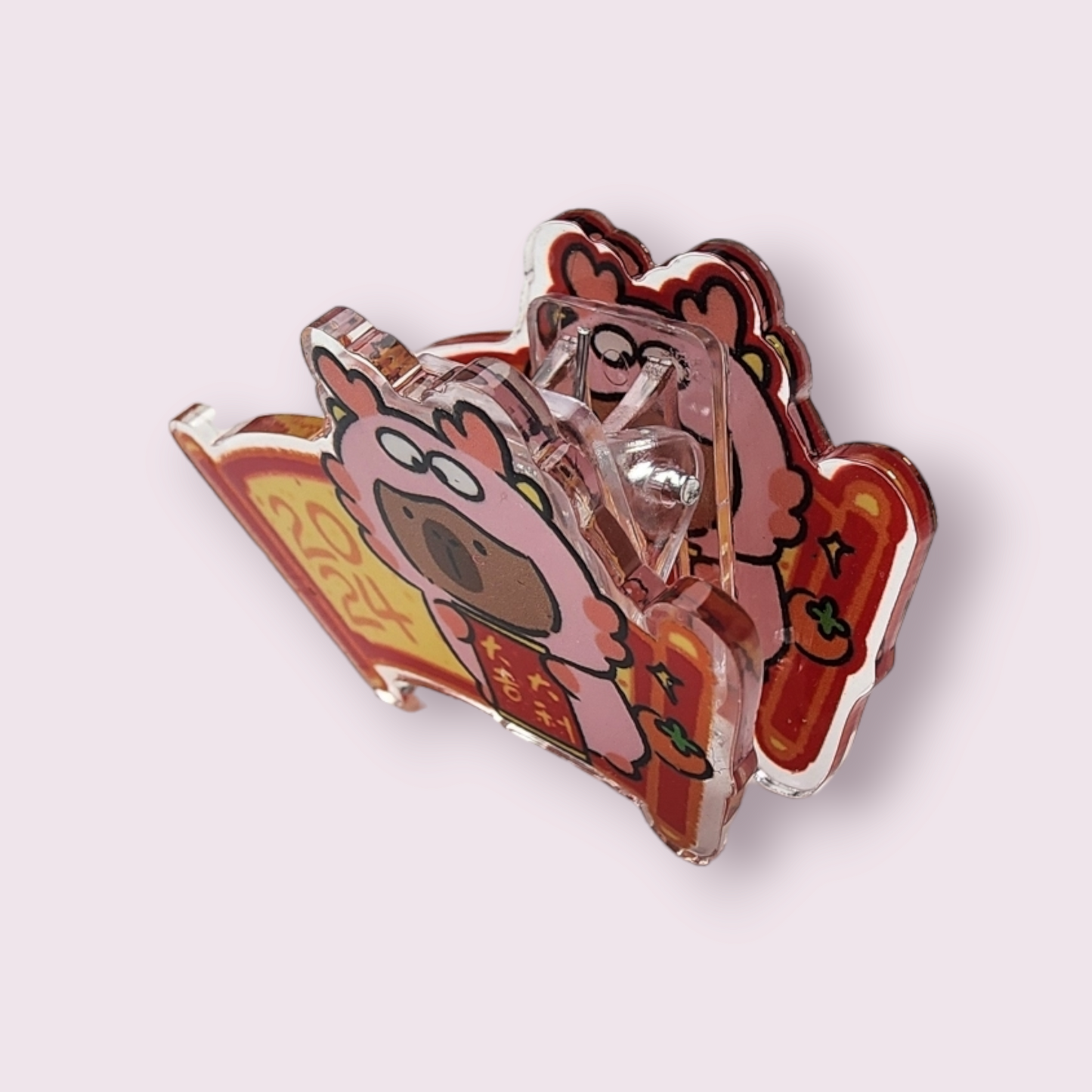 Capybara Pink Dragon Onsie Paper Clip