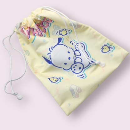 Large Pochacco Birds Soft Drawstring Bag