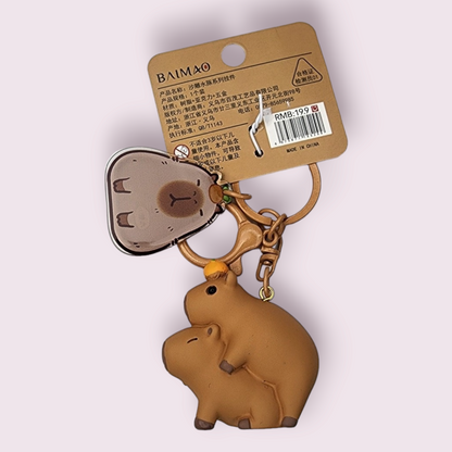 MINISO Capybara Threatening Keychain Accessory Set