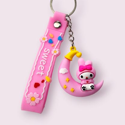 My Melody Moon Silicone Keychain