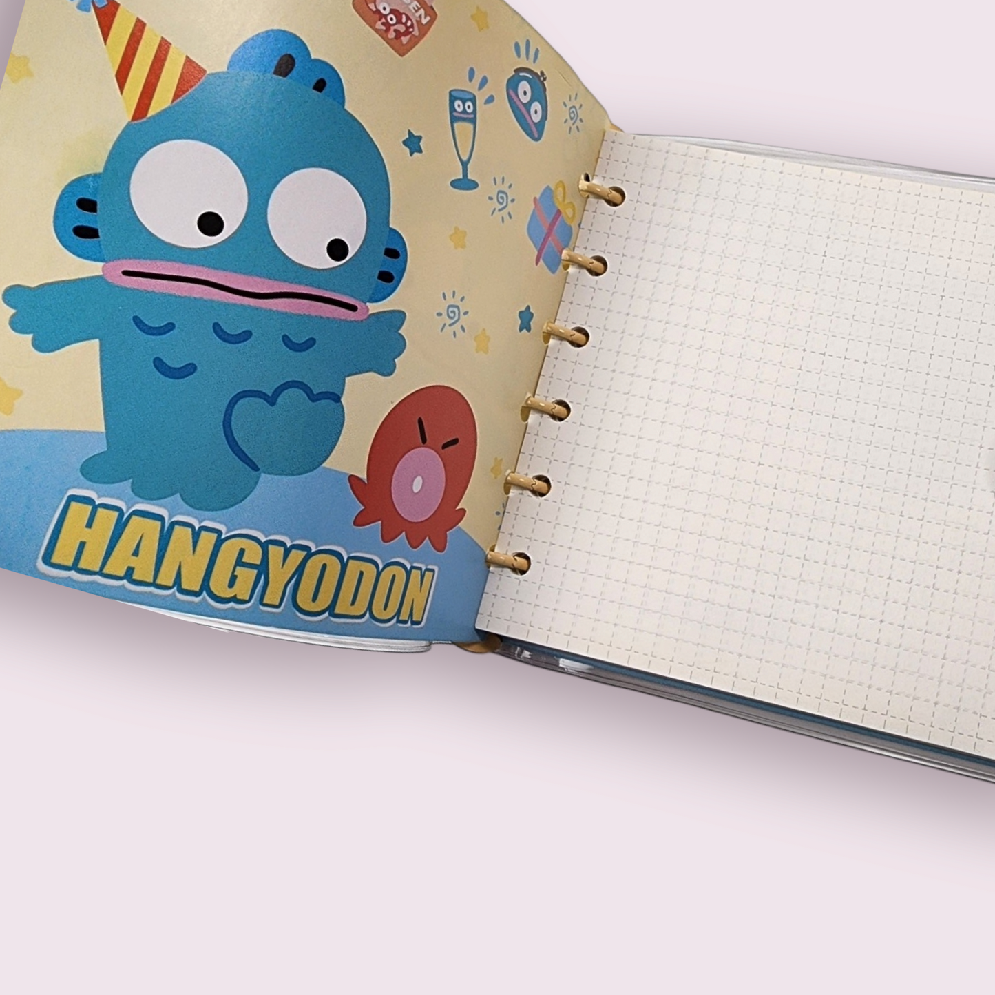 Hangyodon Fishman Party Grid Spiral Square Notebook