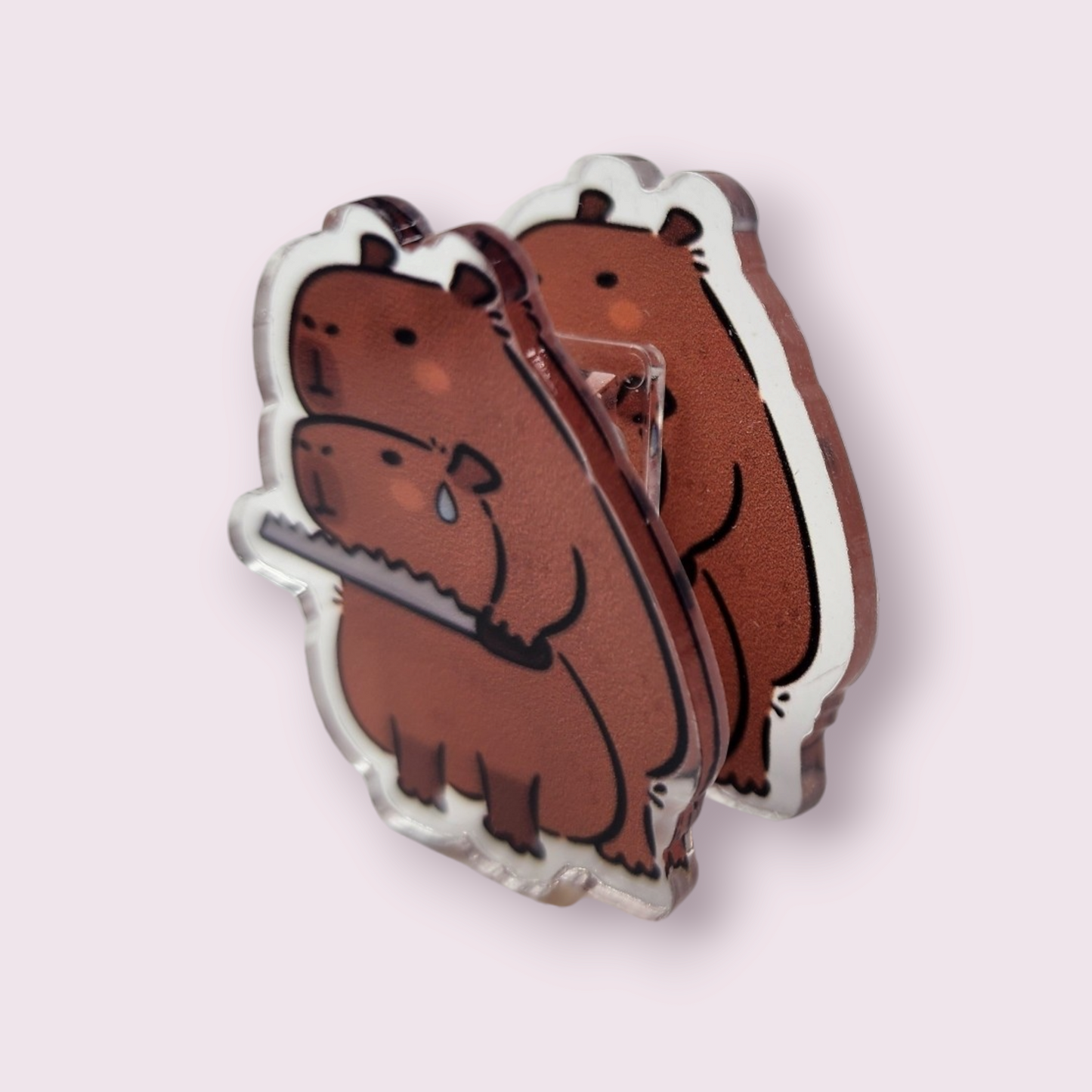 Capybara Threatening Knife Paper Clip