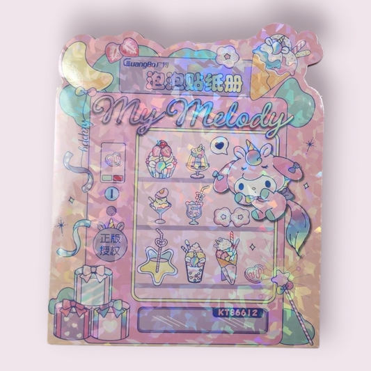 My Melody Unicorn Puffy Sticker Sparkle Sticker Book