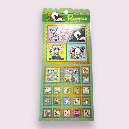 2pc Pochacco Glitter Stamp Sticker Sheets