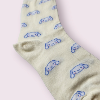 Cinnamoroll Beige Crew Socks