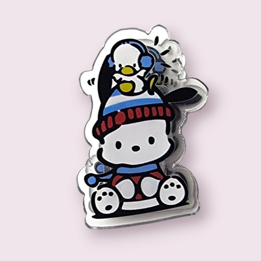 Pochacco Winter Acrylic Paper Clip