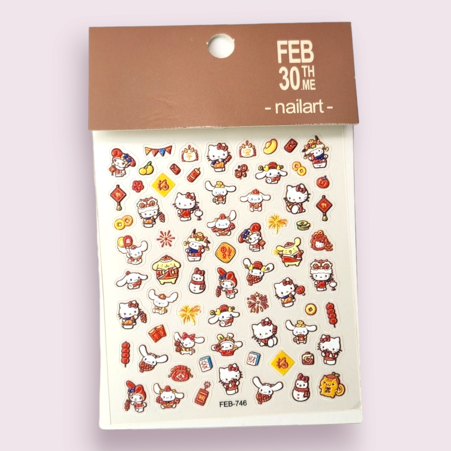 Family Lunar New Year Nail Stickers