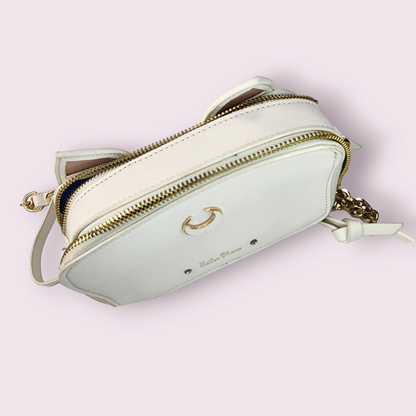 Sailor Moon Luna Cat White Leather Crossbody Purse
