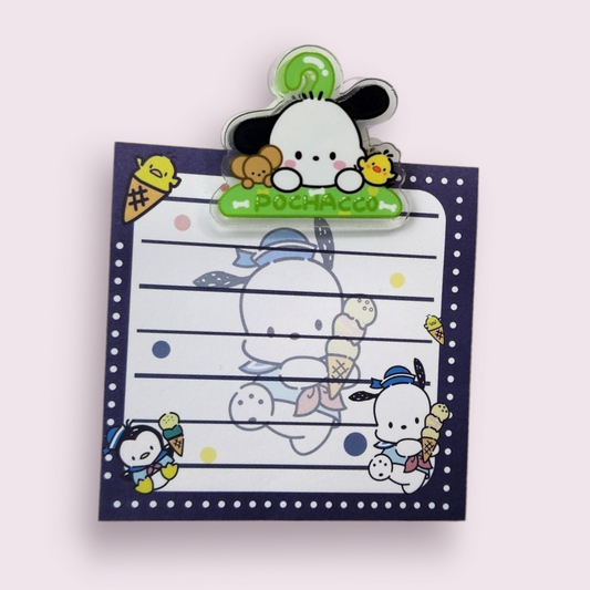 Pochacco Notepad with Paperclip