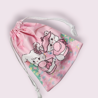 Mikko Illustrations Mousse & Cammy Soft Drawstring Bag