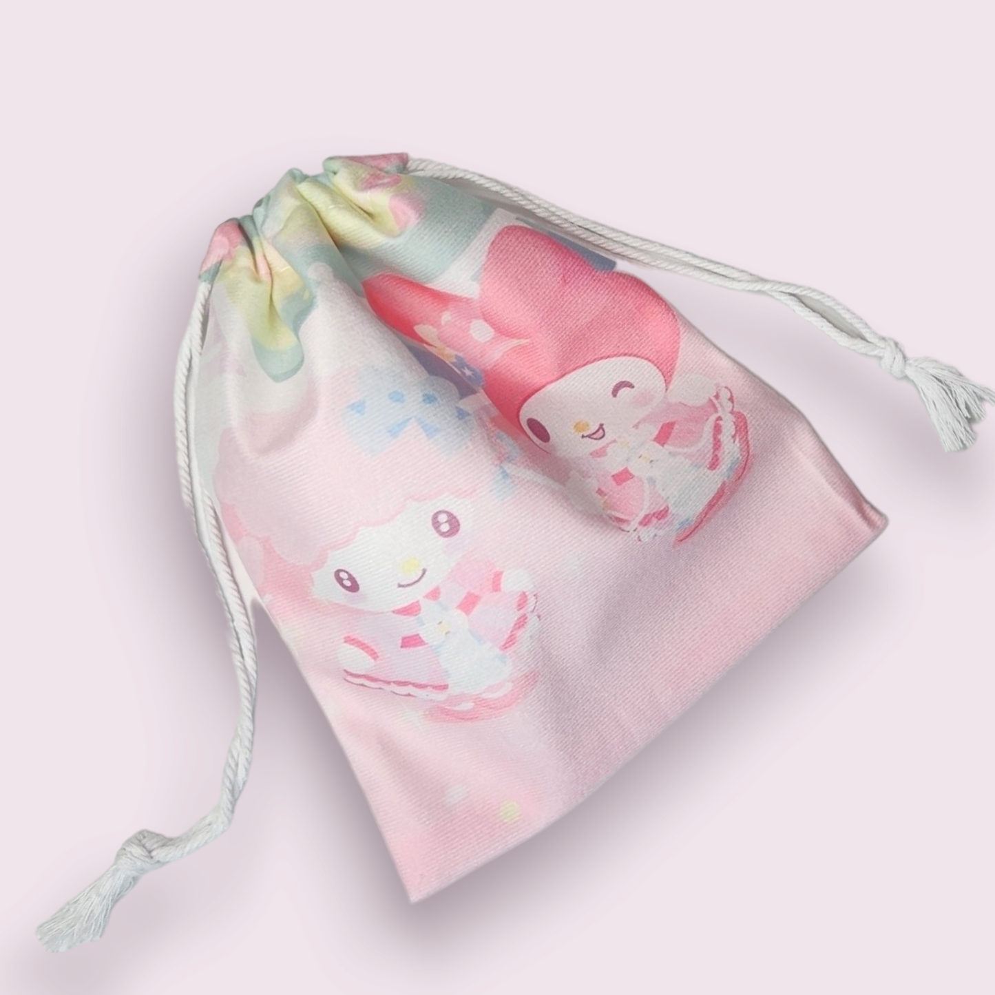 Medium My Melody & Sweet Piano Soft Drawstring Bag