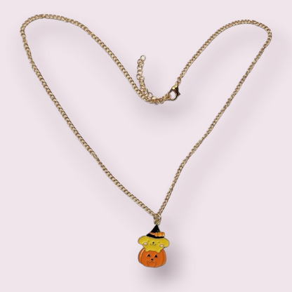 Pompompurin Halloween Necklace