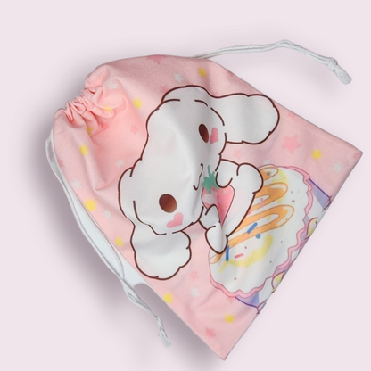 Medium Cinnamoroll Strawberry Soft Drawstring Bag