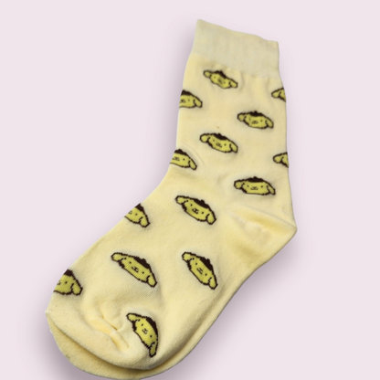 Pompompurin Yellow Crew Socks