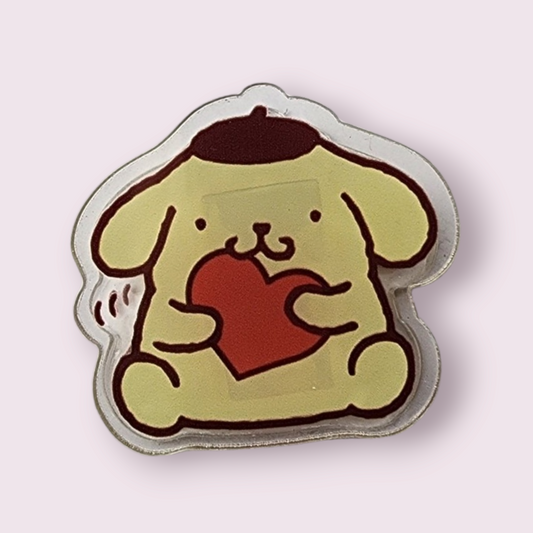 Pompompurin Heart Paper Clip