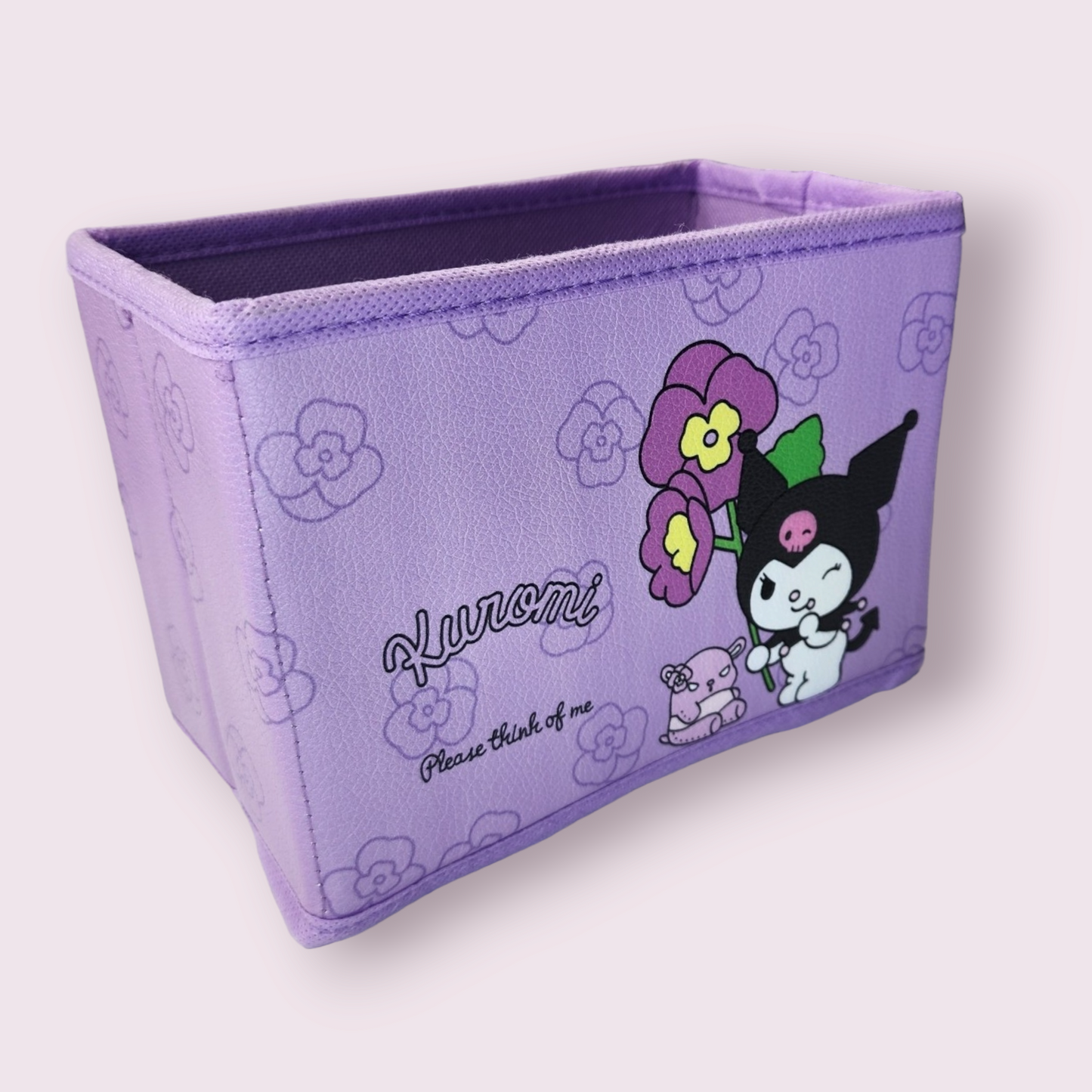 Kuromi Flower Fabric Desktop Storage Box