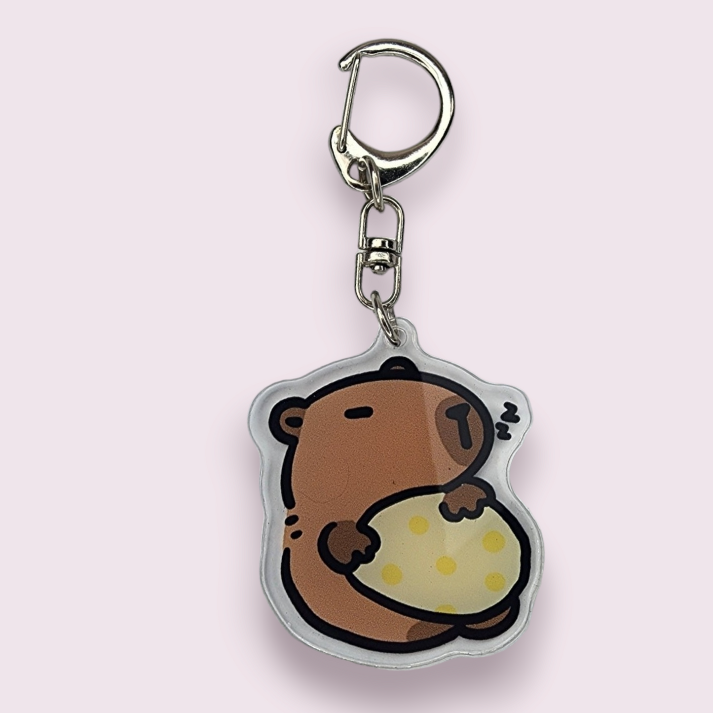 Capybara Nap Time Acrylic Keychain