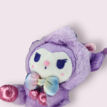 Kuromi Unicorn Purple Keychain Plush