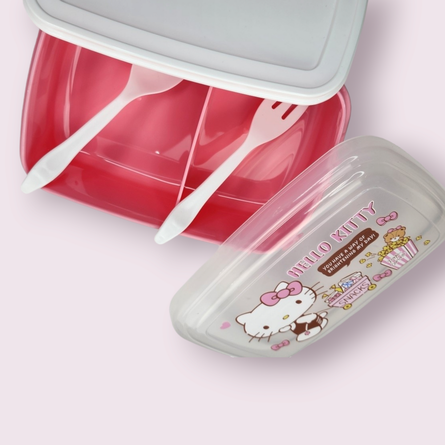 HK Pink & White 5pc Bento Box Set