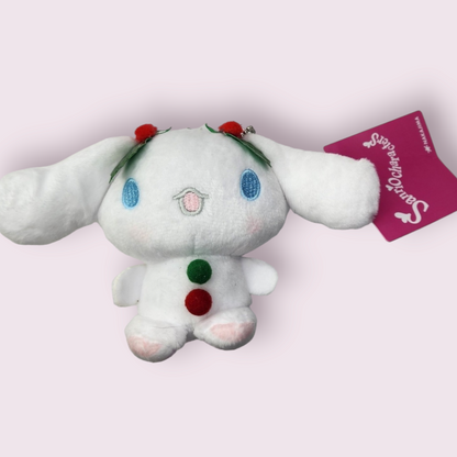 Cinnamoroll Holiday Plush Keychain