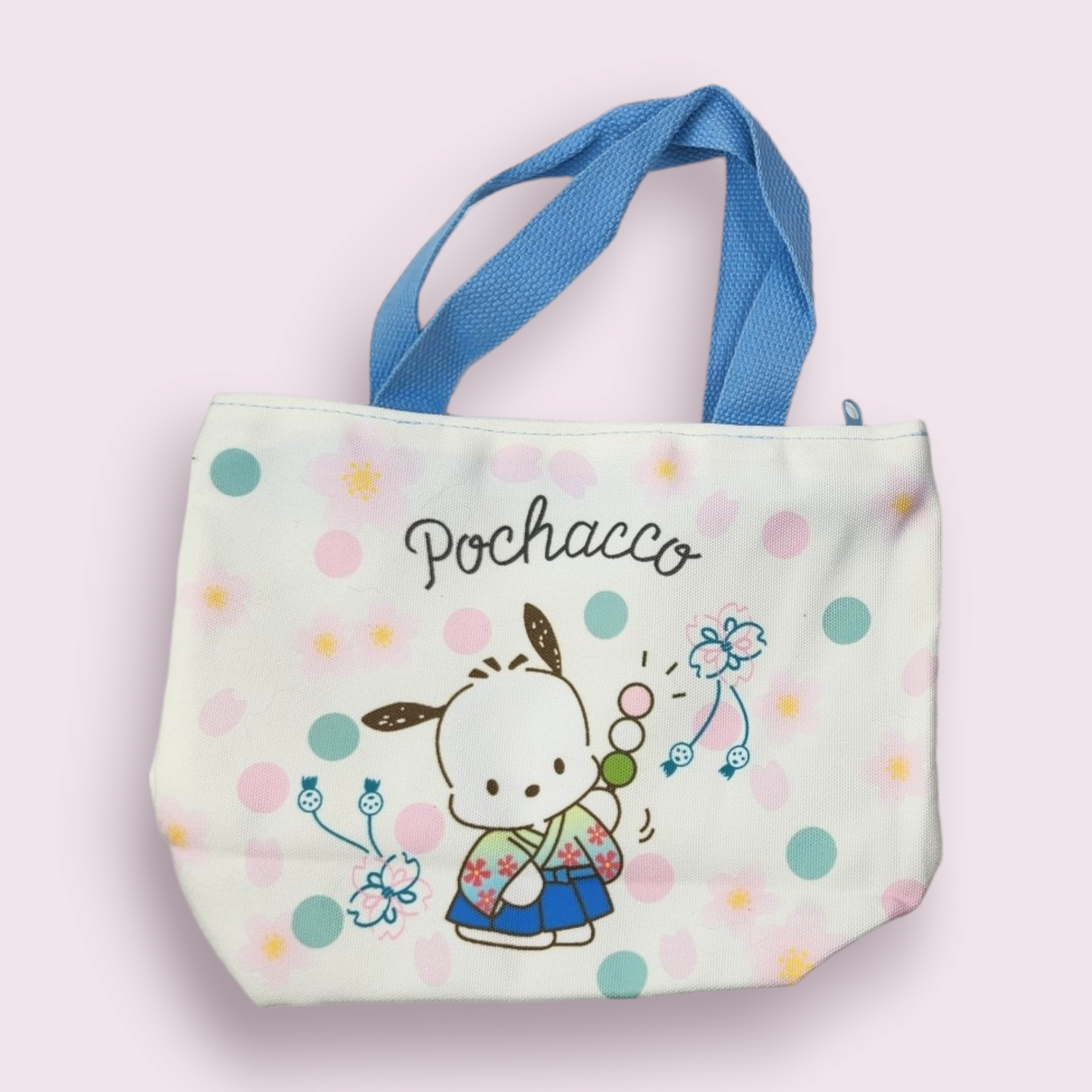 Pochacco Sakura Mini Zipper Tote Purse