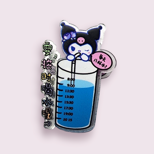 Kuromi Water Drinking Reminder Paper Clip