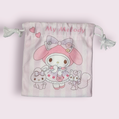 Small My Melody Soft Drawstring Bag