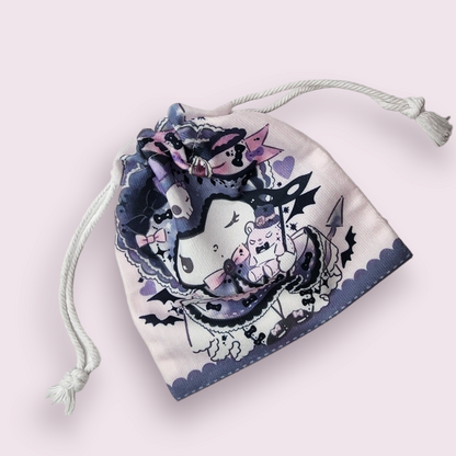 Small Lolita Kuromi Soft Drawstring Bag