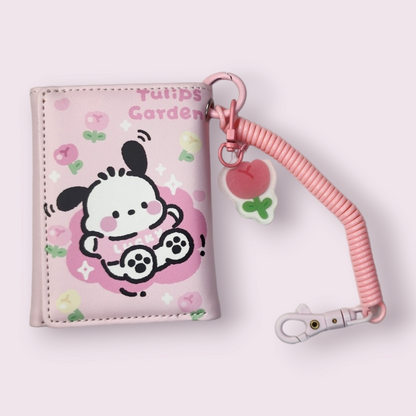 Pochacco Pink Wallet & Keychain