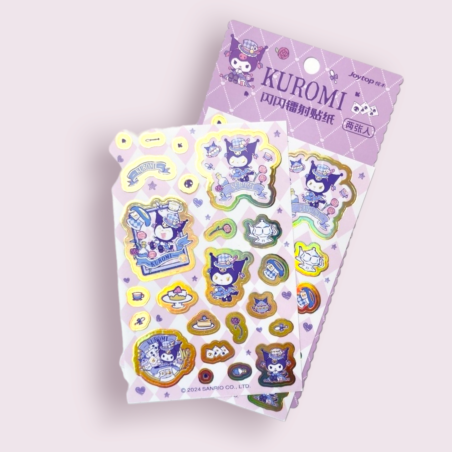 2pc Kuromi Holographic Sticker Sheets