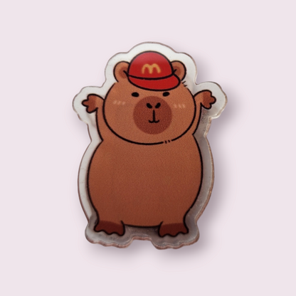 Capybara Fast Food Paper Clip