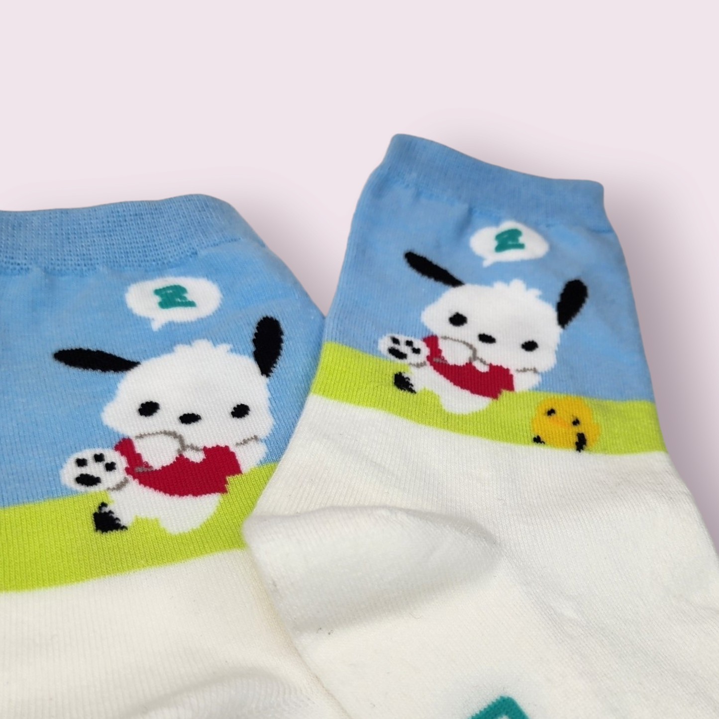 Pochacco Blue & White Crew Socks