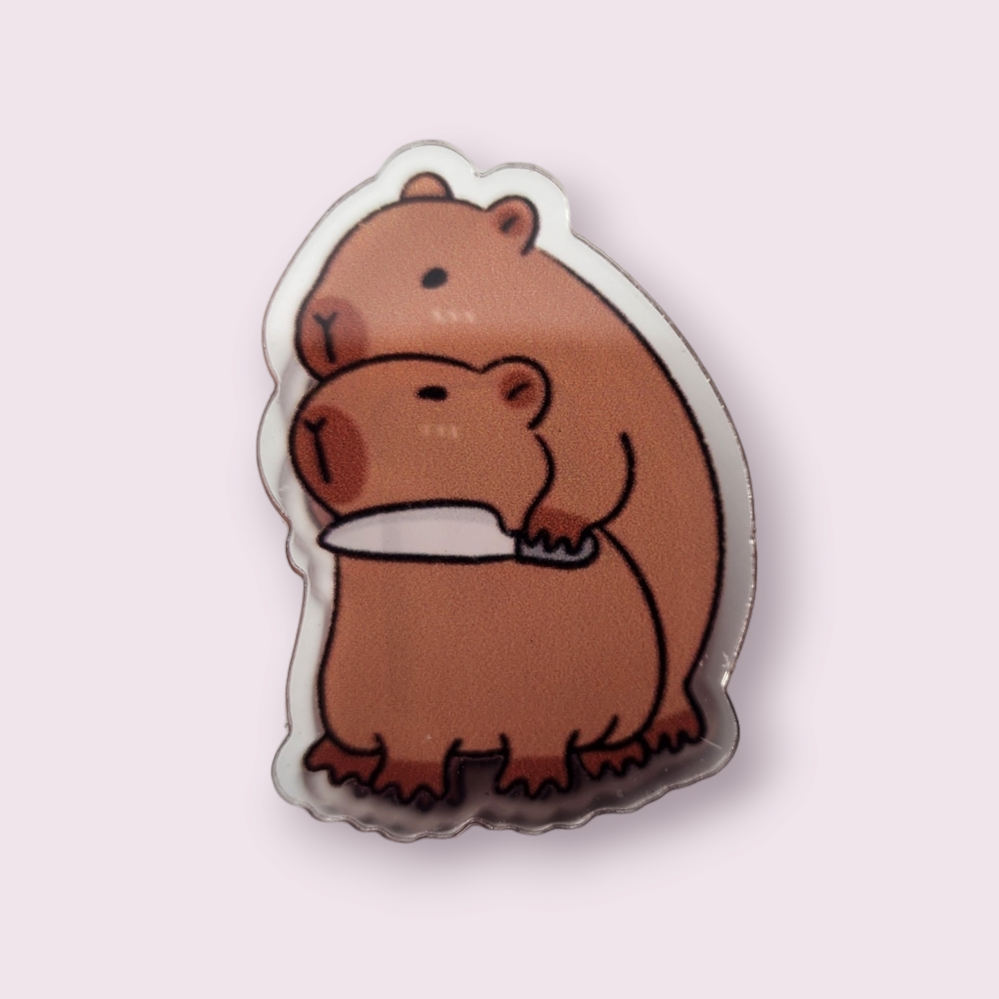 Capybara Threatening Knife Paper Clip