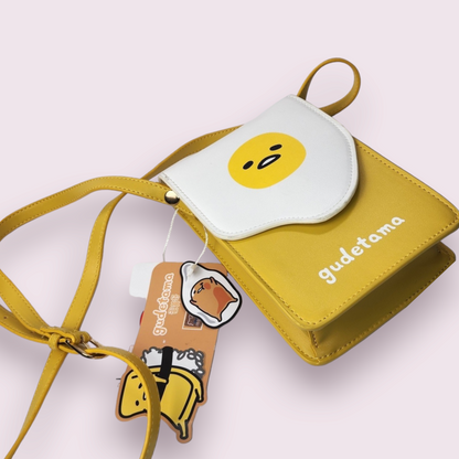 Gudetama Lazy Egg x Ao Wei La Rectangle Crossbody Purse Bag