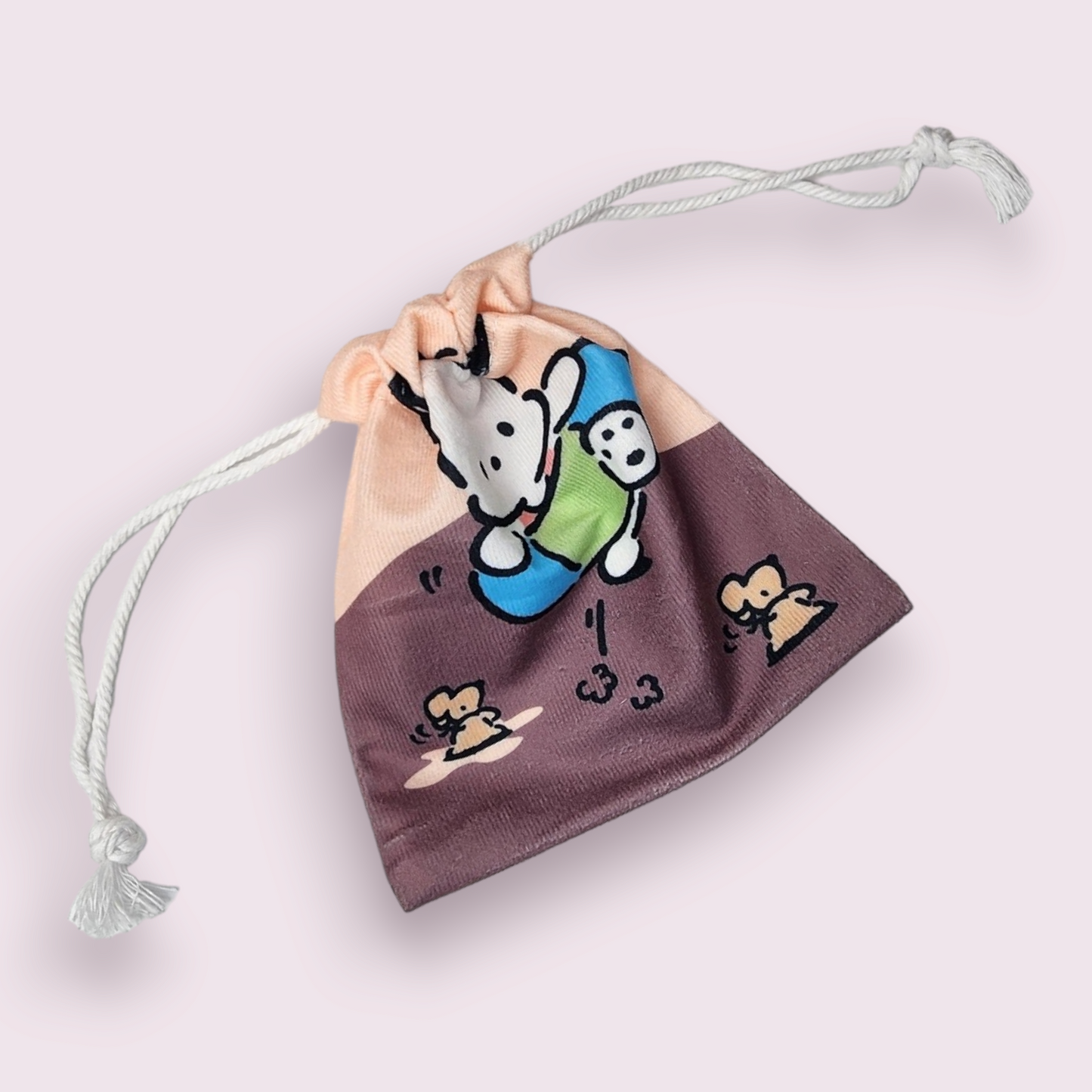 Small Pochacco Swimming Soft Drawstring Bag