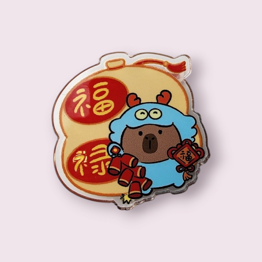 Capybara Blue Dragon Onsie Lantern Paper Clip