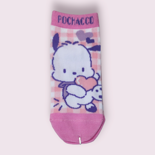 Pochacco Pink Heart Ankle Socks