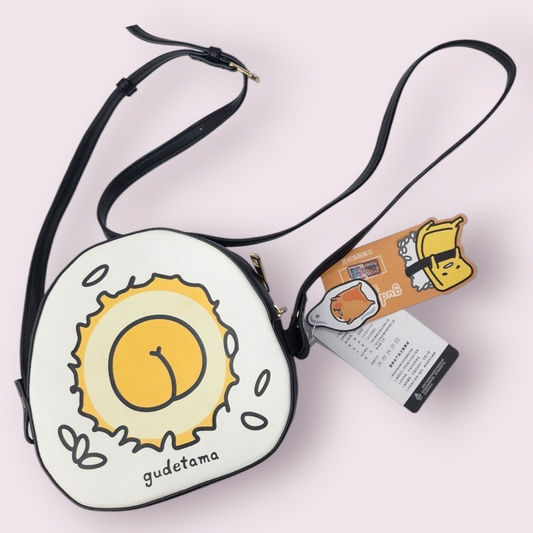 Gudetama Lazy Egg x Ao Wei La Funny Crossbody Purse Bag