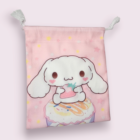 Large Cinnamoroll Strawberry Soft Drawstring Bag