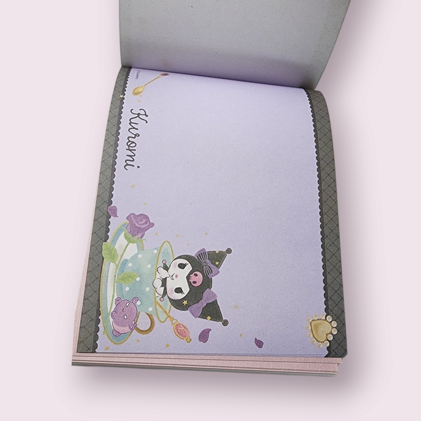 Kuromi Teacup Memo Notepad with Colorful Pages