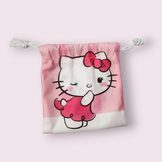 Small HK Wink Soft Drawstring Bag